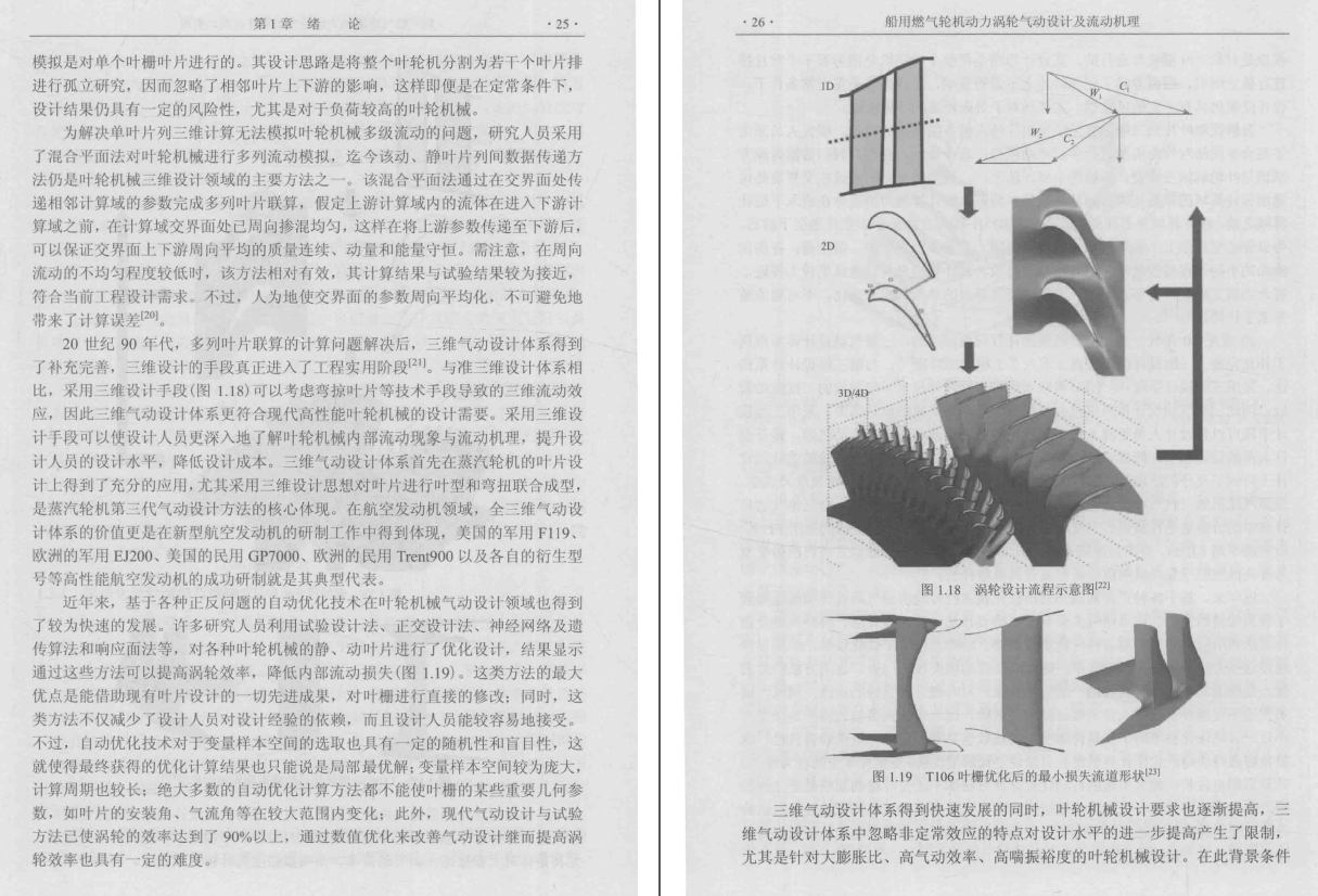 《船用燃气轮机动力涡轮气动设计及流动机理》PDF